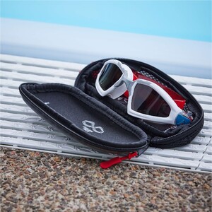 2024 Aquasphere Swim Goggle Case ST1760106 - Black / Red